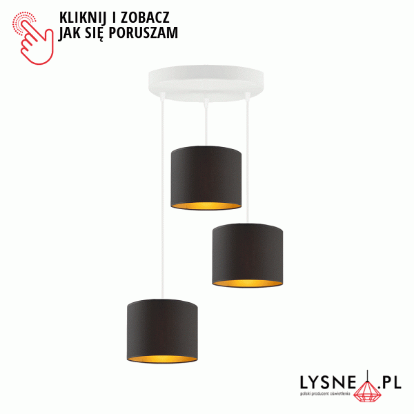 Lampa wisząca do salonu PUEBLO GOLD  Lysne