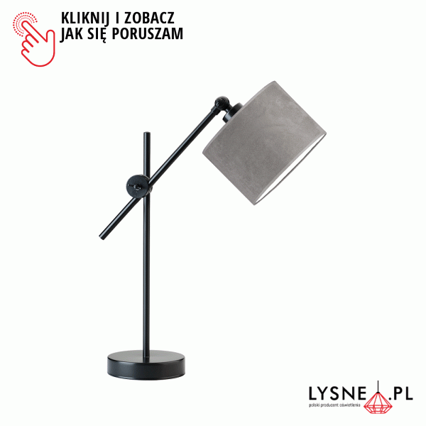 Lampka Nowoczesna  nocna MALI VELUR  Lysne