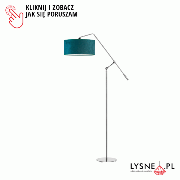 Lampa stojąca z regulowanym ramieniem LIBERIA VELUR  Lysne
