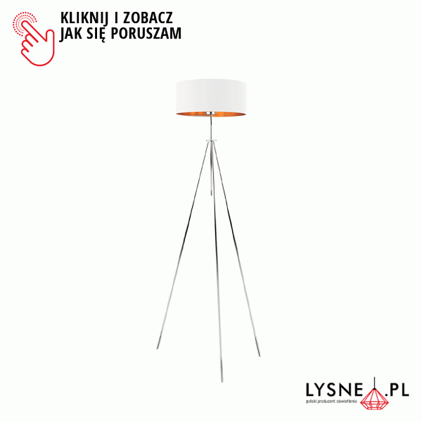 Lampa stojąca do salonu MALMO GOLD  Lysne