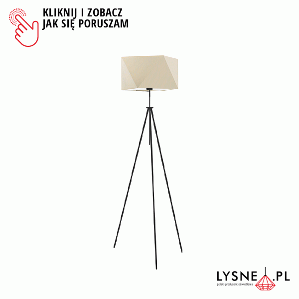 Lampa Metalowa  stojąca na 3 nogach HAVANA  Lysne