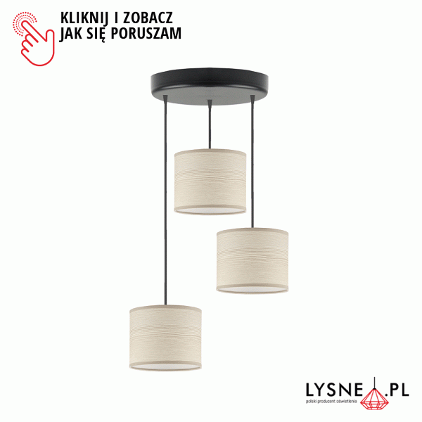Lampa Trópłomienna  wisząca PUEBLO ECO  Lysne