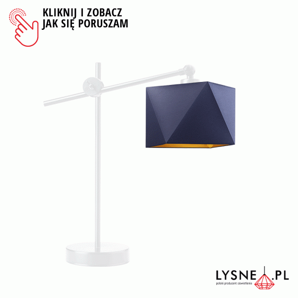 Lampka stołowa ze złotym wnętrzem BELO GOLD  Lysne