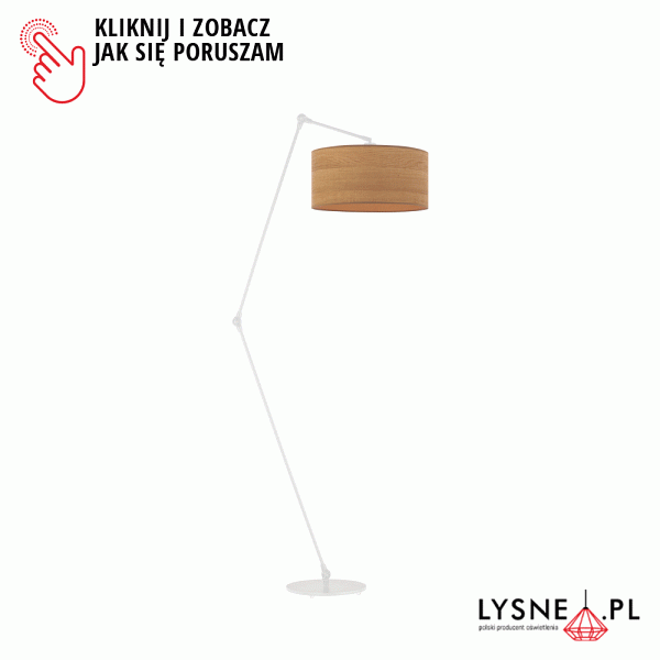 Lampa podłogowa BARI ECO z regulacją kąta padania światła  Lysne