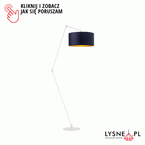 Lampa Nowoczesna  do salonu z włącznikiem nożnym BARI GOLD  Lysne