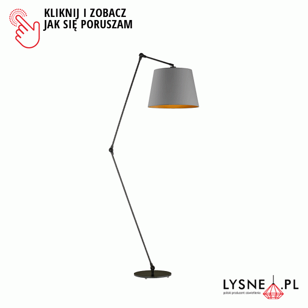 Lampa podłogowa regulowana MANILA GOLD  Lysne