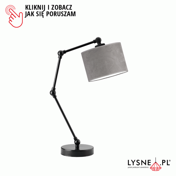 Stylowe oświetlenie stołowe do salonu ASMARA VELUR  Lysne