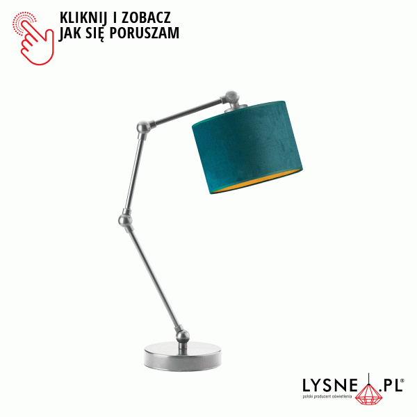 Lampka Nowoczesna  nocna ASMARA VELUR  Lysne