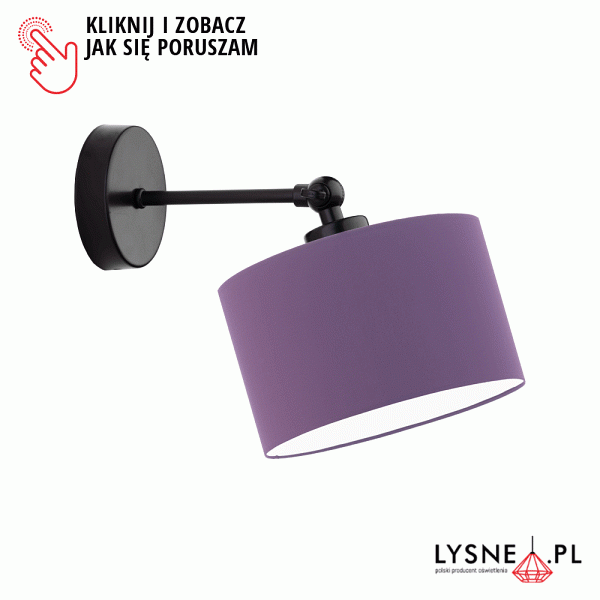 Oświetlenie ścienne z czarnym stelażem TETE  Lysne