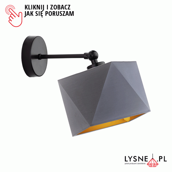 Stylowe oświetlenie ścienne do sypialni ULSAN GOLD  Lysne