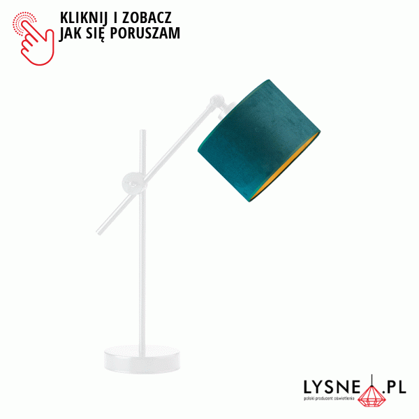 Lampka Designerska  do czytania MALI VELUR  Lysne