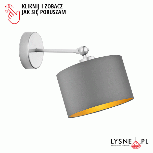 Lampka Regulowana  ścienna do czytania TETE GOLD  Lysne