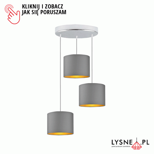 Lampa wisząca do sypialni PUEBLO GOLD  Lysne