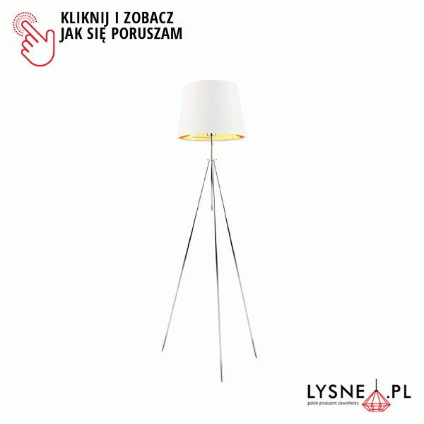 Lampa Nowoczesna  podłogowa do sypialni OSLO GOLD  Lysne