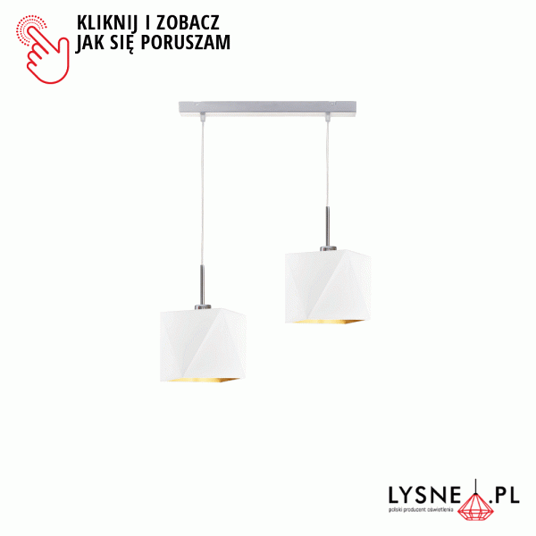 Lampa Nowoczesna  wisząca do salonu KOBE GOLD  Lysne