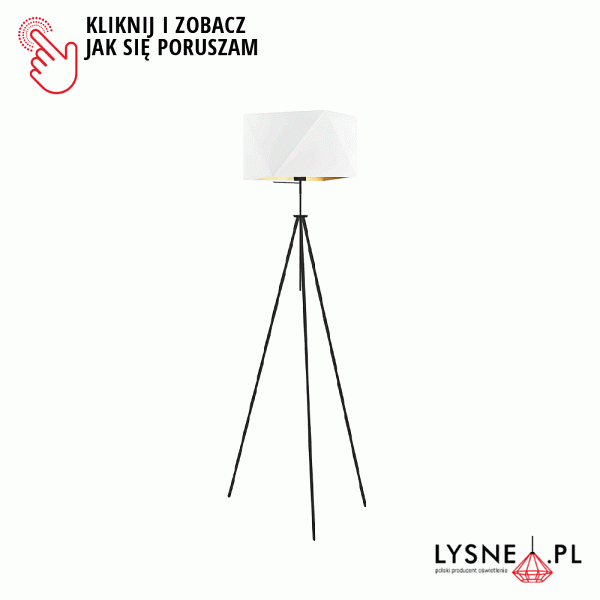Lampa Nowoczesna  do salonu z włącznikiem nożnym HAVANA GOLD  Lysne