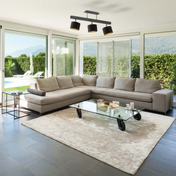 Plafon Nowoczesny  do salonu HOLLYWOOD GOLD  Lysne