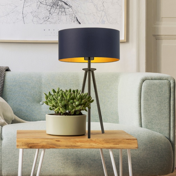 Lampka Designerska  nocna do na stolik do pokoju ALTA GOLD  Lysne