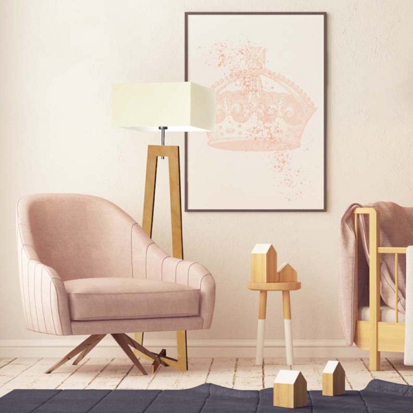 Lampa Drewniana  podłogowa JAWA  Lysne