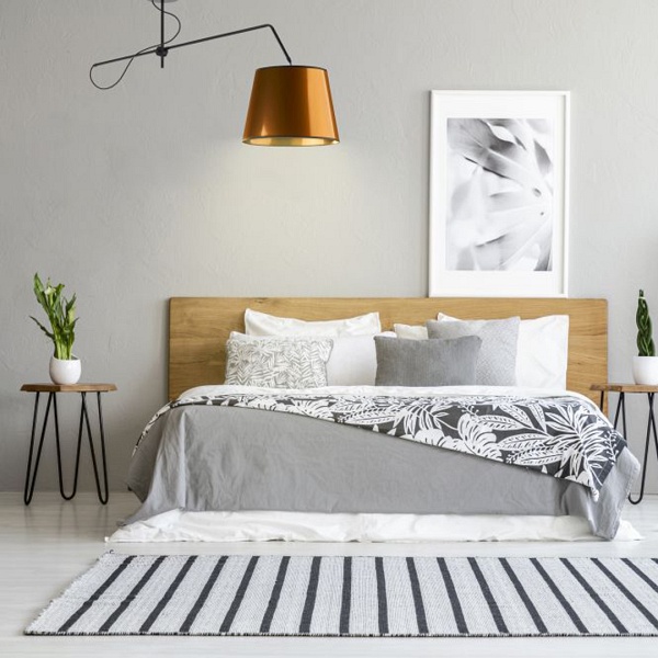 Żyrandol do sypialni na wysięgniku OVIEDO MIRROR  Lysne