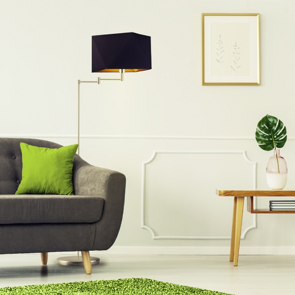 Lampa stojąca do salonu SANTIAGO GOLD  Lysne