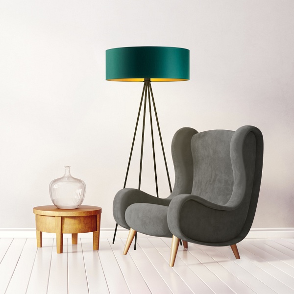 Lampa podłogowa do czytania IBIZA GOLD  Lysne