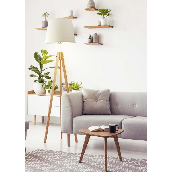 Lampa Drewniana  podłogowa ARUBA  Lysne