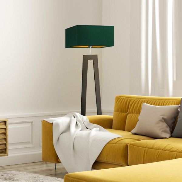 Lampa Drewniana  stojąca JAWA GOLD  Lysne