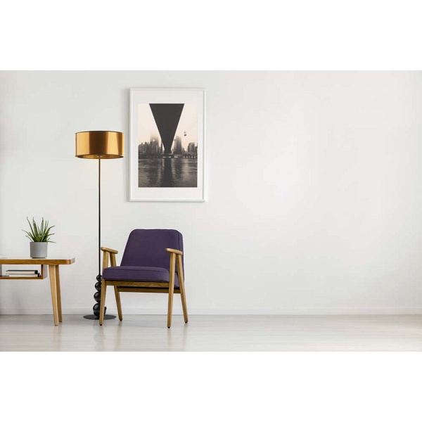 Lampa Nowoczesna  do salonu z włącznikiem nożnym ROMA MIRROR  Lysne