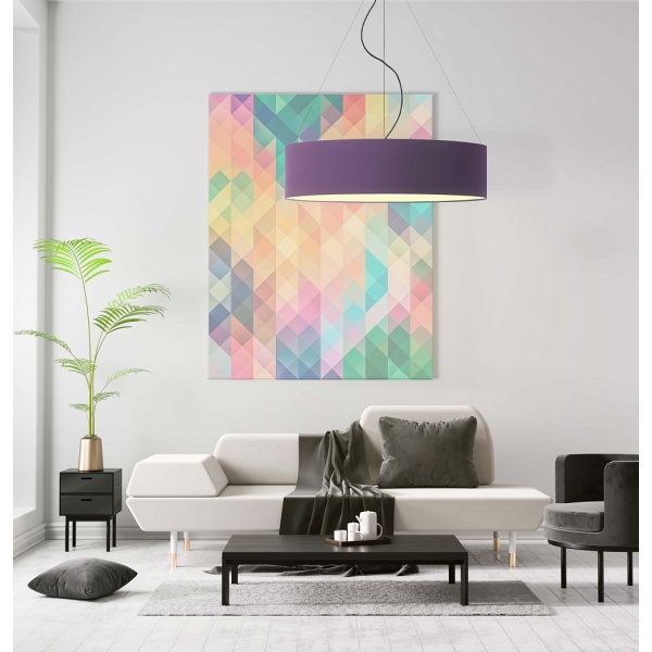 Lampa Duża  wisząca PORTO fi - 100 cm - szary stalowy  Lysne