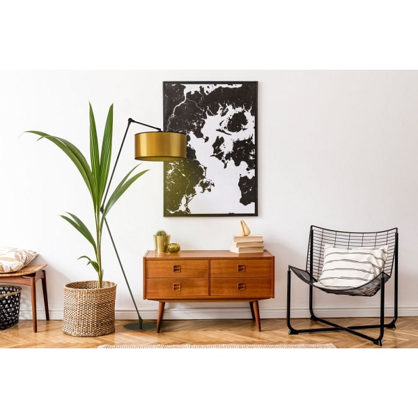 Lampa podłogowa do salonu BARI MIRROR  Lysne