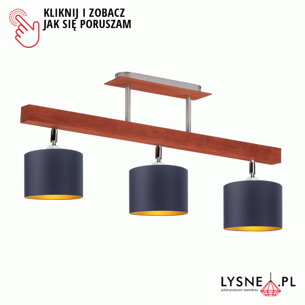 Lampa Sufitowa  do pokoju HOLLYWOOD GOLD  Lysne