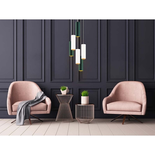 Lampa wisząca do salonu MONACO GOLD  Lysne