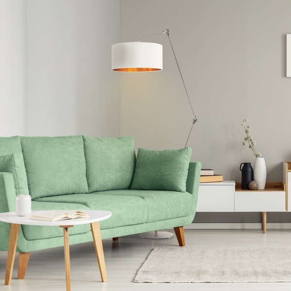 Lampa Nowoczesna  do salonu z włącznikiem nożnym BARI GOLD  Lysne