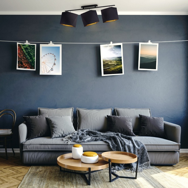 Plafon Nowoczesny  salonowy DETROIT GOLD  Lysne