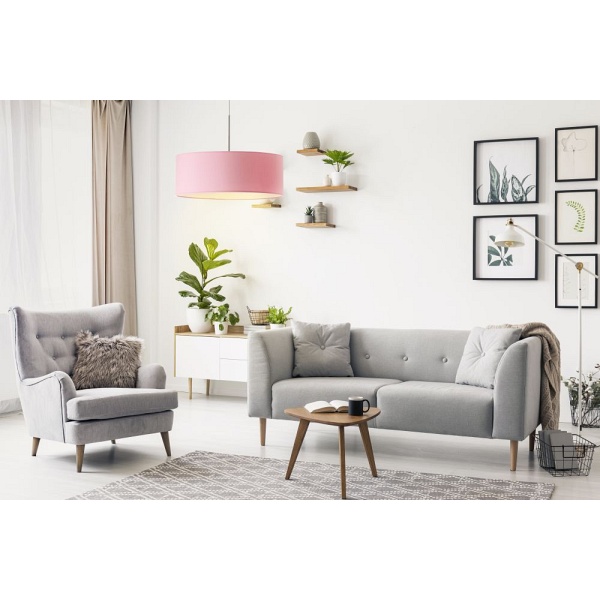 Lampa wisząca do salonu SINTRA fi - 50 cm - kolor szary melanż  Lysne