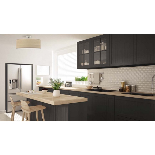 Plafon z ozdobną nóżką WENECJA ECO fi - 40 cm - kolor dąb bielony  Lysne