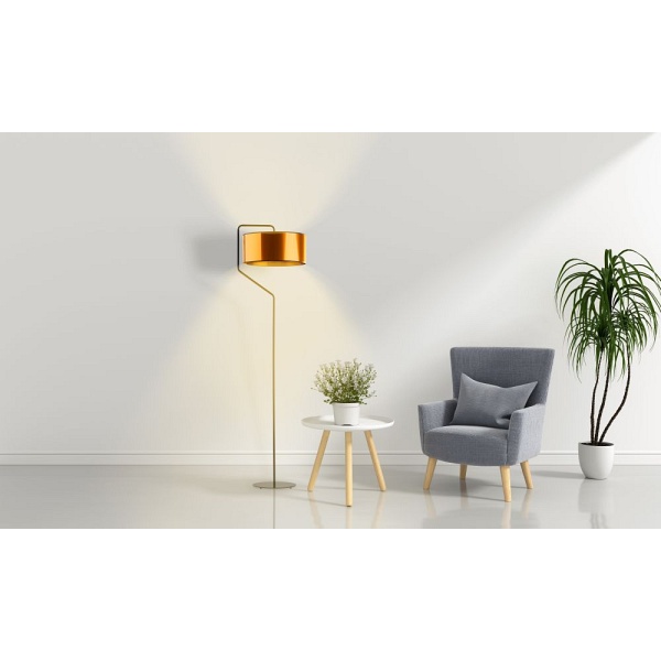 Lampa podłogowa w industrialnym stylu TESALLIA MIRROR  Lysne
