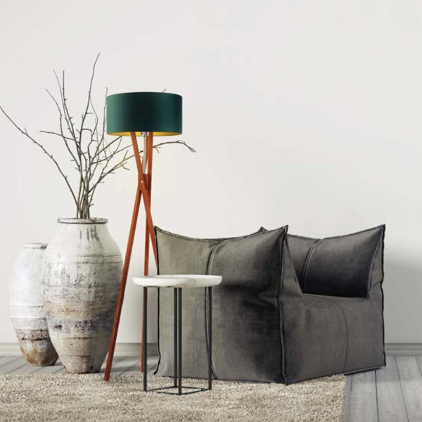 Lampa podłogowa do czytania ELX GOLD  Lysne