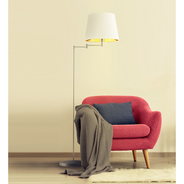 Lampa podłogowa do salonu ASTI GOLD  Lysne