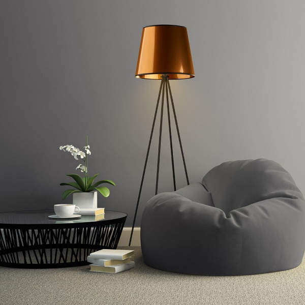 Lampa stojąca typu tripod PANAMA MIRROR  Lysne