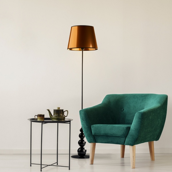 Lampa stojąca do salonu LIZBONA MIRROR  Lysne