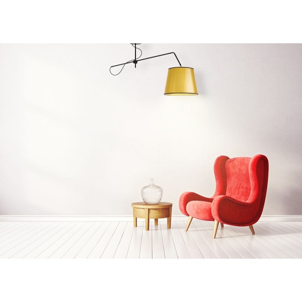 Lampa Złota  wisząca z regulowanym ramieniem OVIEDO MIRROR  Lysne