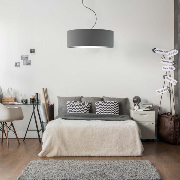 Lampa wisząca HAJFA fi - 50 cm - kolor szary stalowy  Lysne