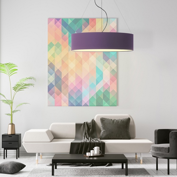 Lampa Nowoczesna  wisząca PORTO fi - 80 cm - kolor fioletowy  Lysne
