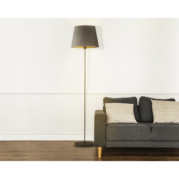 Lampa podłogowa ze złotym wnętrzem VASTO VELUR  Lysne