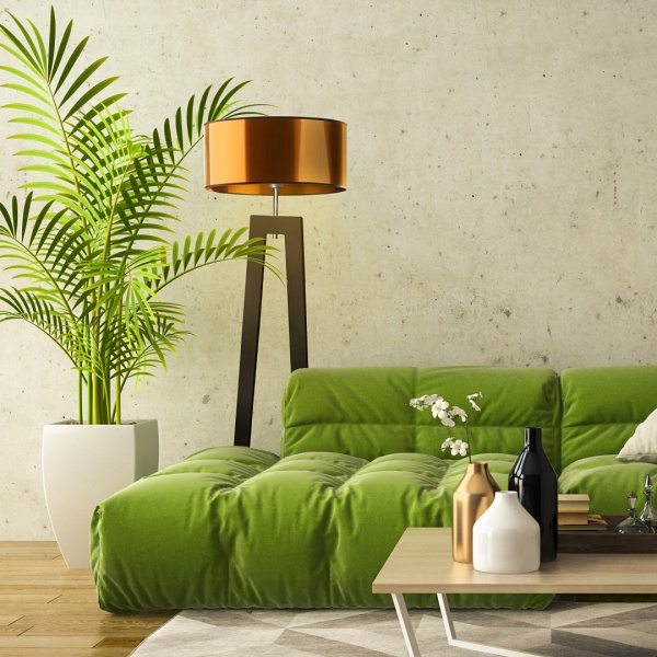 Lampa Drewniana  stojąca BALI MIRROR  Lysne