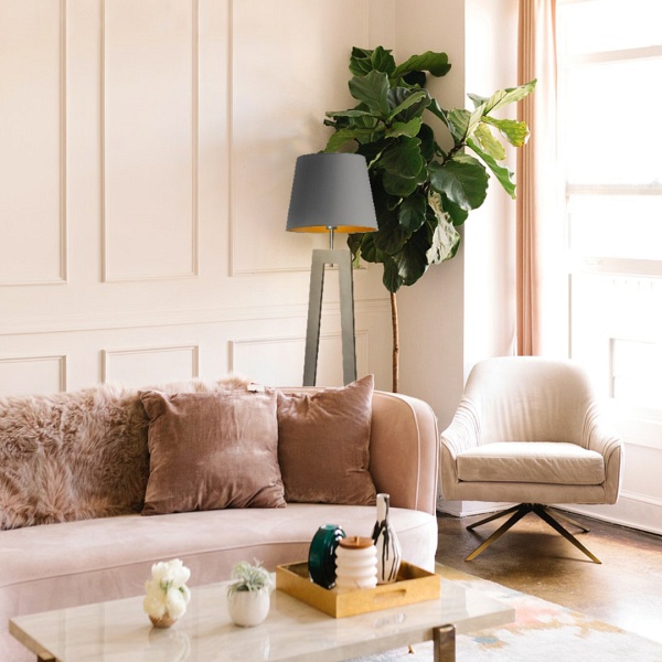 Oświetlenie podłogowe do salonu KOS GOLD  Lysne