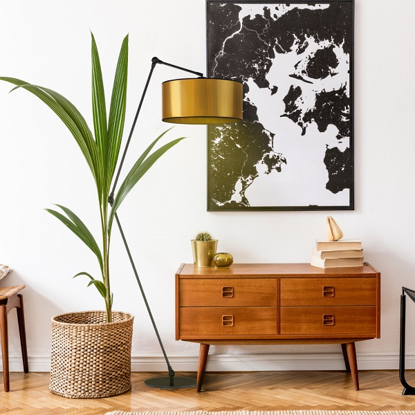 Lampa podłogowa do salonu BARI MIRROR  Lysne