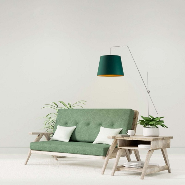 Lampa podłogowa do sypialni VIGO GOLD  Lysne